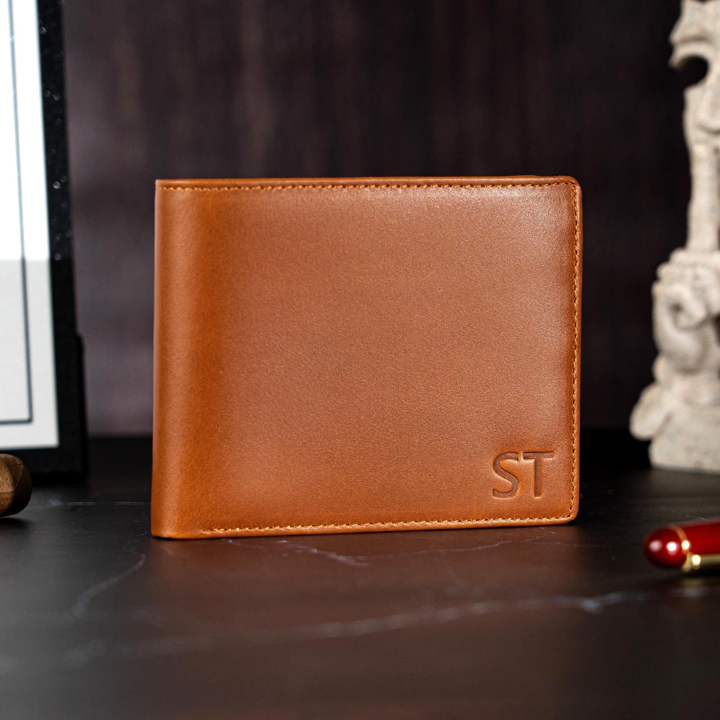 Personalized Mens Leather Wallet, Engraved Wallet, Groomsmen Wallet, Leather Wallet, Custom Wallet, Anniversary Gift, Christmas Gift for Him