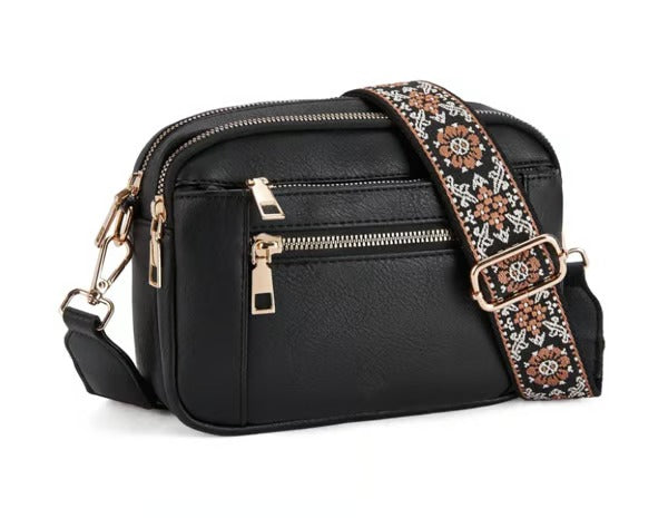 Handmade Colorful Straps Crossbody Leather Bags & Purse