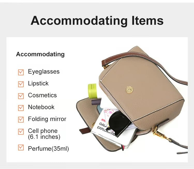 WLight Luxury Soft Leather Trendy and Versatile Crossbody Bag