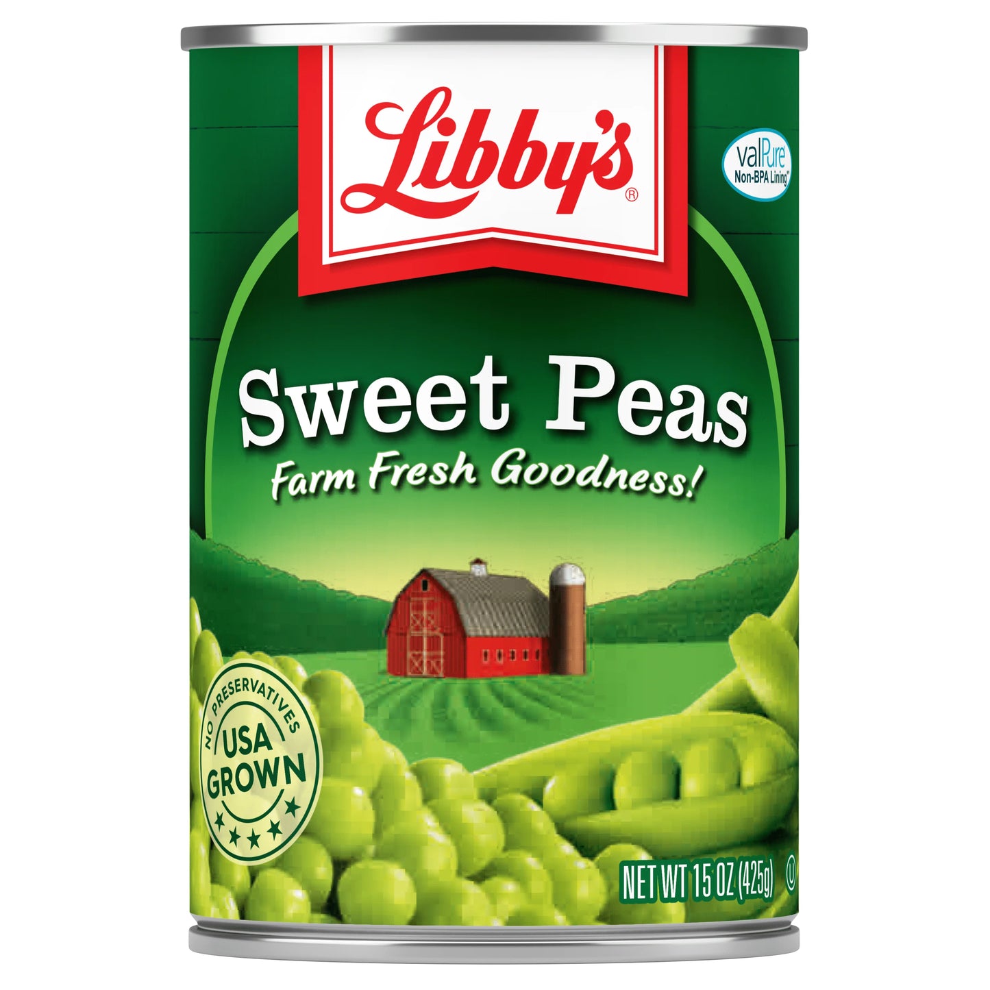 (12 Cans) Libby’s Canned Sweet Peas, 15 oz