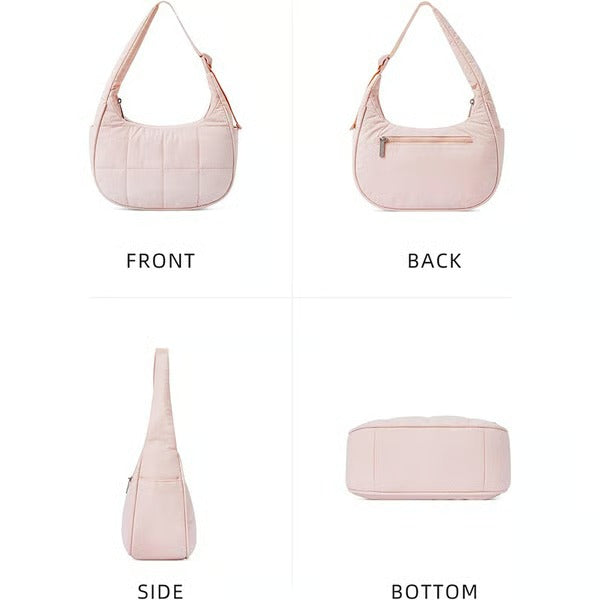 Lightweight Nylon Puffer Shoulder Bag for Women