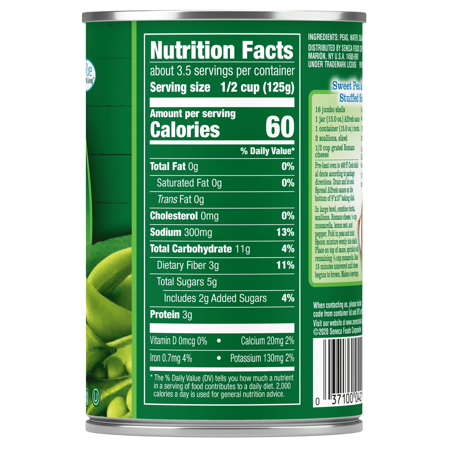 (12 Cans) Libby’s Canned Sweet Peas, 15 oz