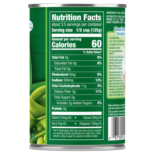 (12 Cans) Libby’s Canned Sweet Peas, 15 oz