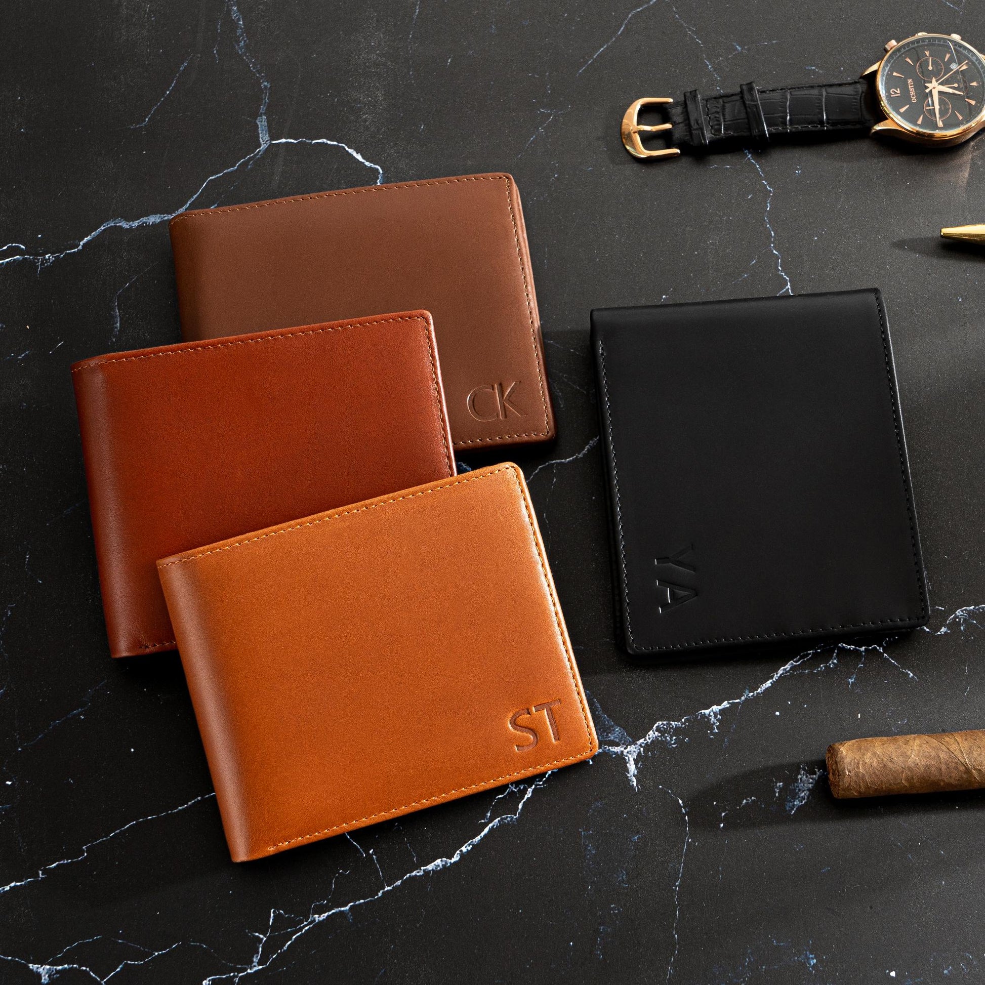 Personalized Mens Leather Wallet, Engraved Wallet, Groomsmen Wallet, Leather Wallet, Custom Wallet, Anniversary Gift, Christmas Gift for Him