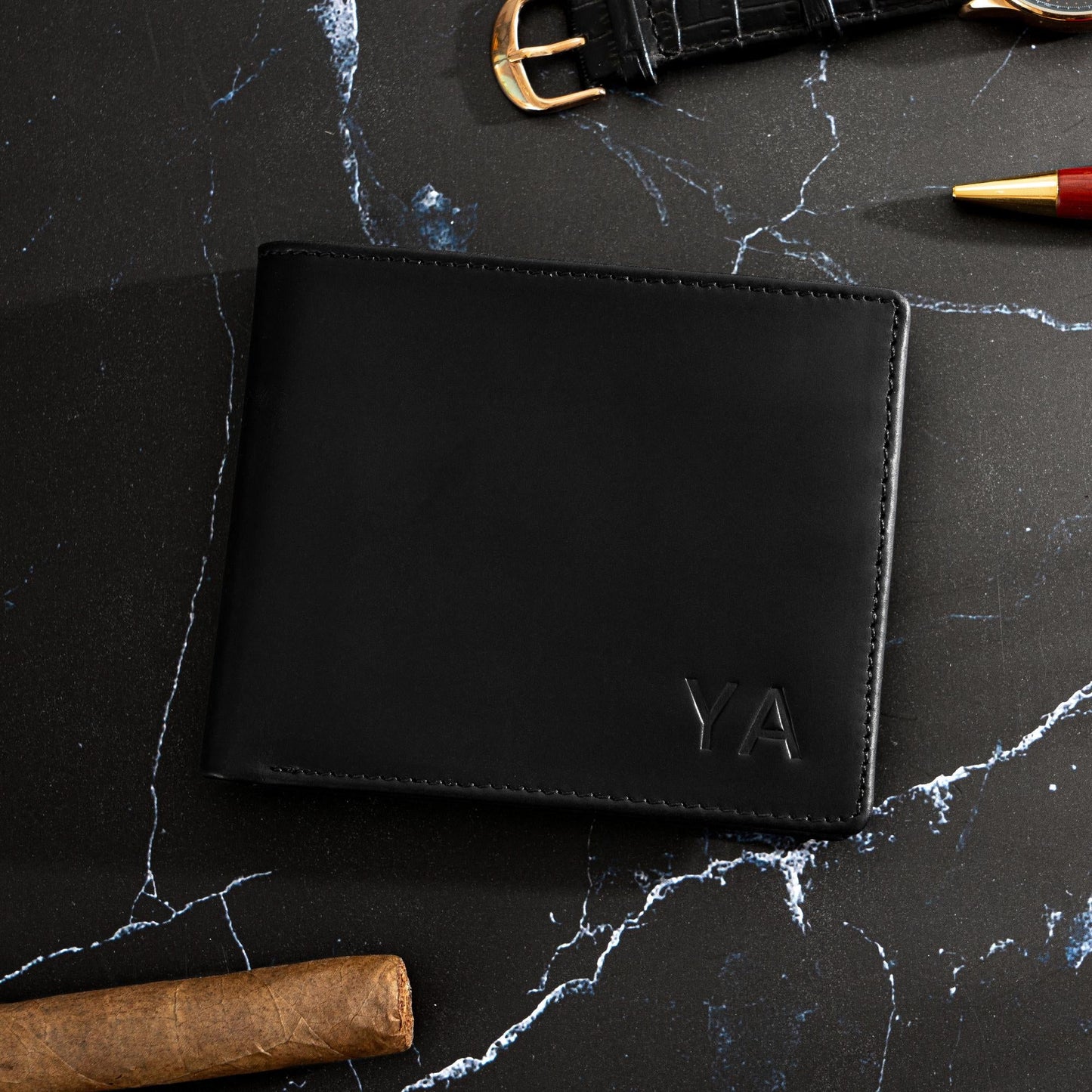 Personalized Mens Leather Wallet, Engraved Wallet, Groomsmen Wallet, Leather Wallet, Custom Wallet, Anniversary Gift, Christmas Gift for Him