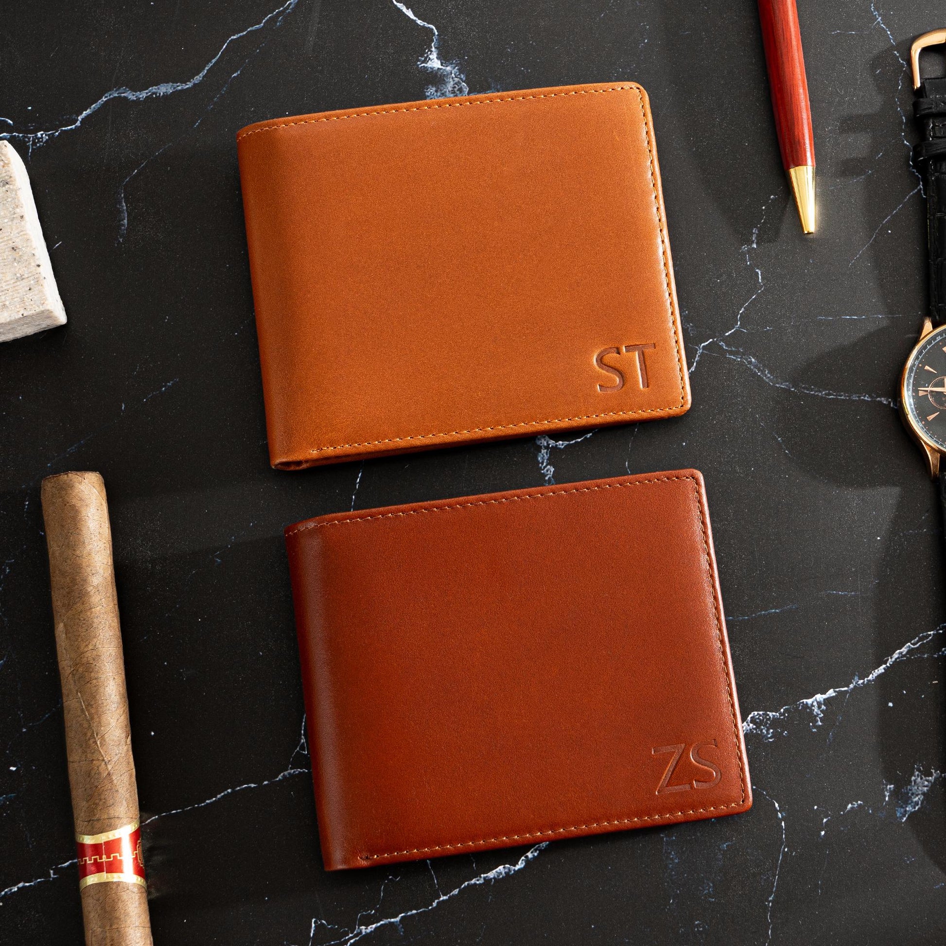 Personalized Mens Leather Wallet, Engraved Wallet, Groomsmen Wallet, Leather Wallet, Custom Wallet, Anniversary Gift, Christmas Gift for Him
