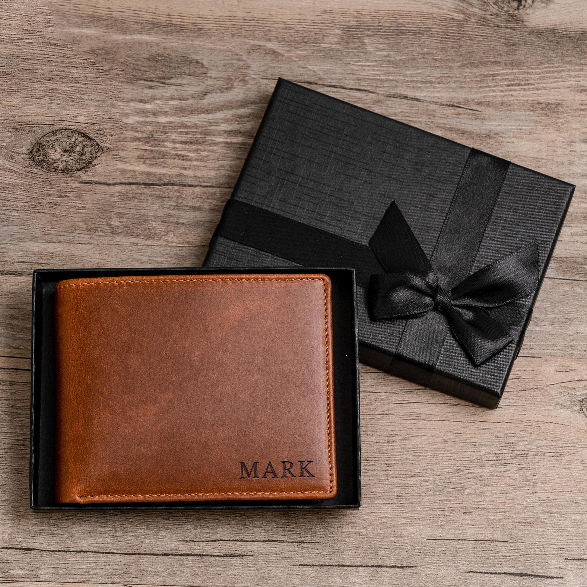 Personalized Mens Leather Wallet, Engraved Wallet, Groomsmen Wallet, Leather Wallet, Custom Wallet, Anniversary Gift, Christmas Gift for Him
