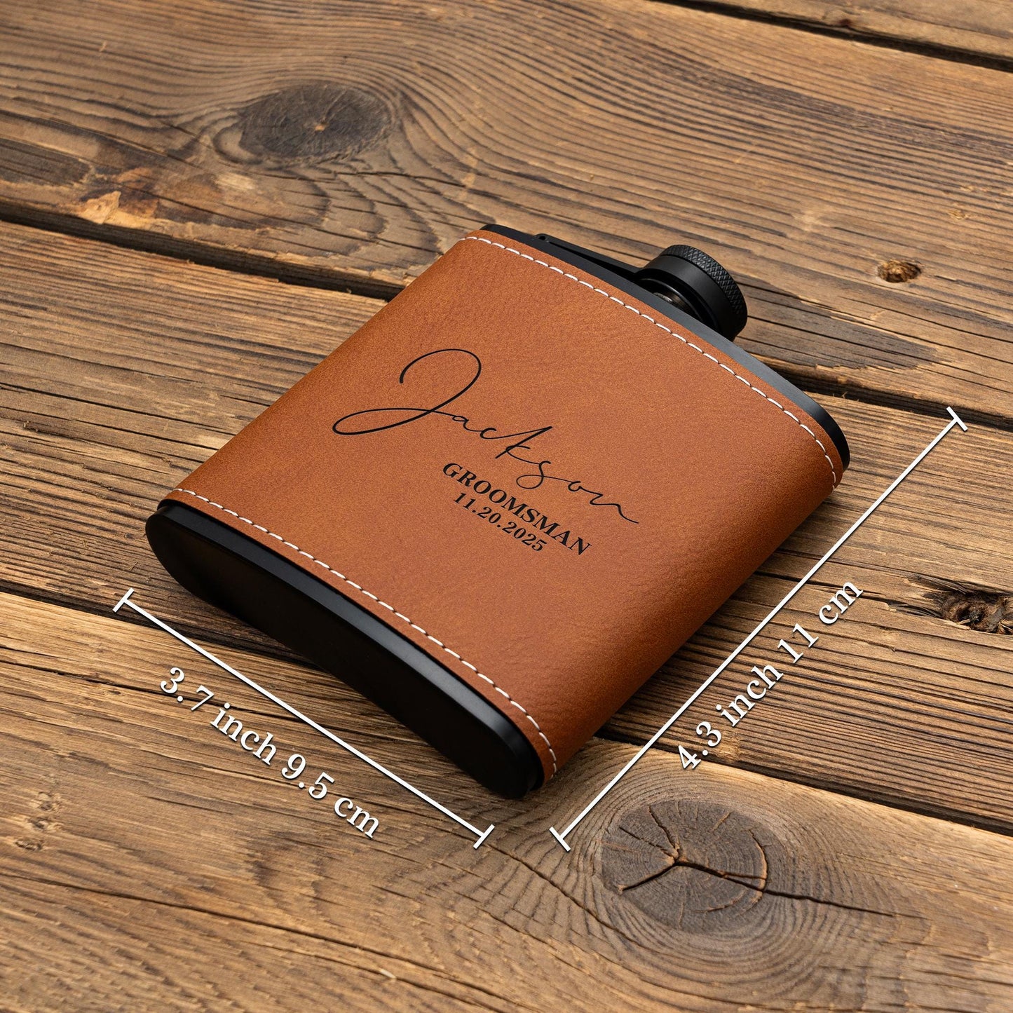 Personalized Groomsmen Flasks, Groomsman Gifts, Flask for Groomsman, Custom Mens Leather Flask, Groomsmen Gifts, Gifts for Wedding Party